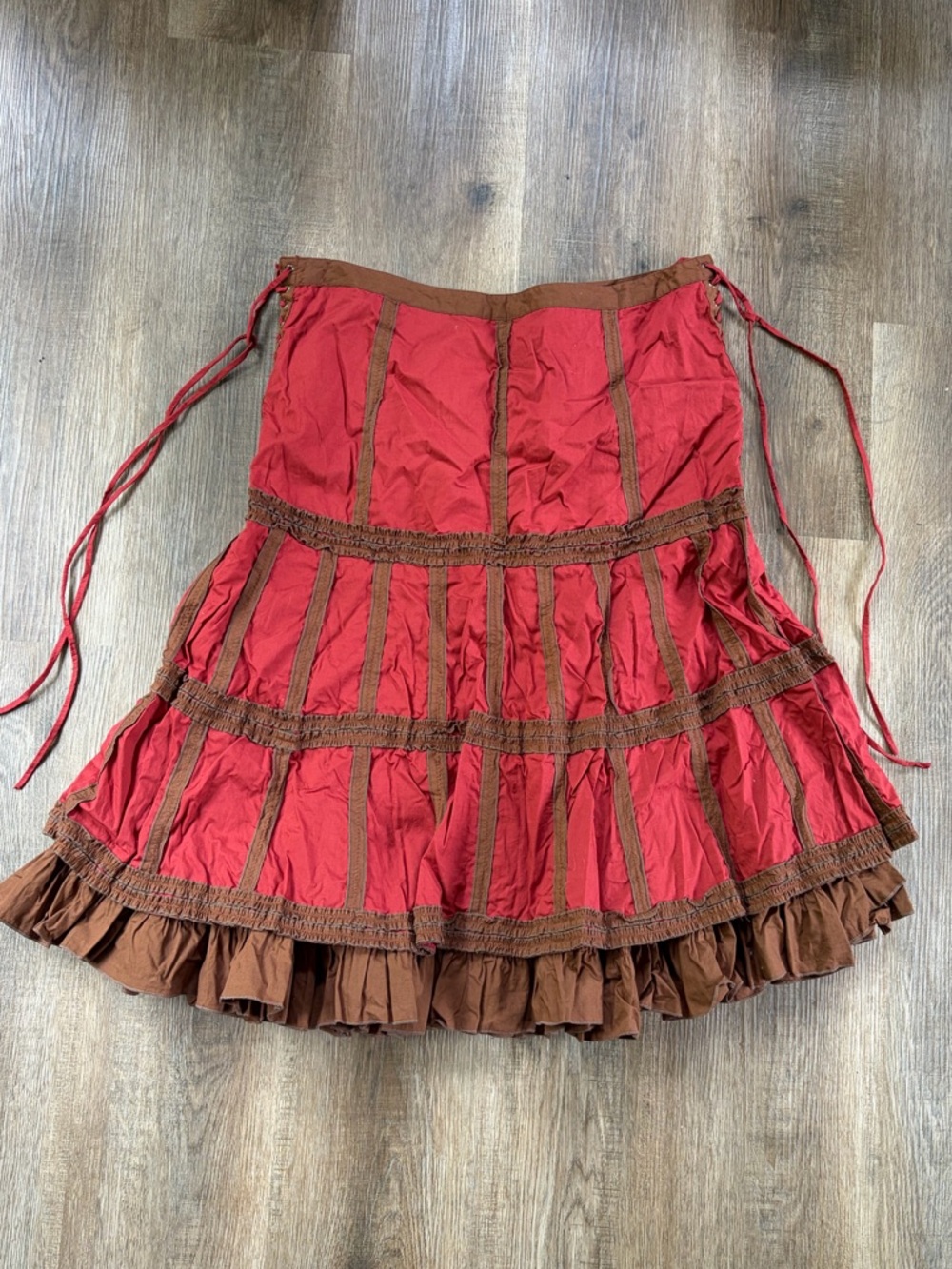 Cordelia Tiered Ruffle Lace Up Side Skirt